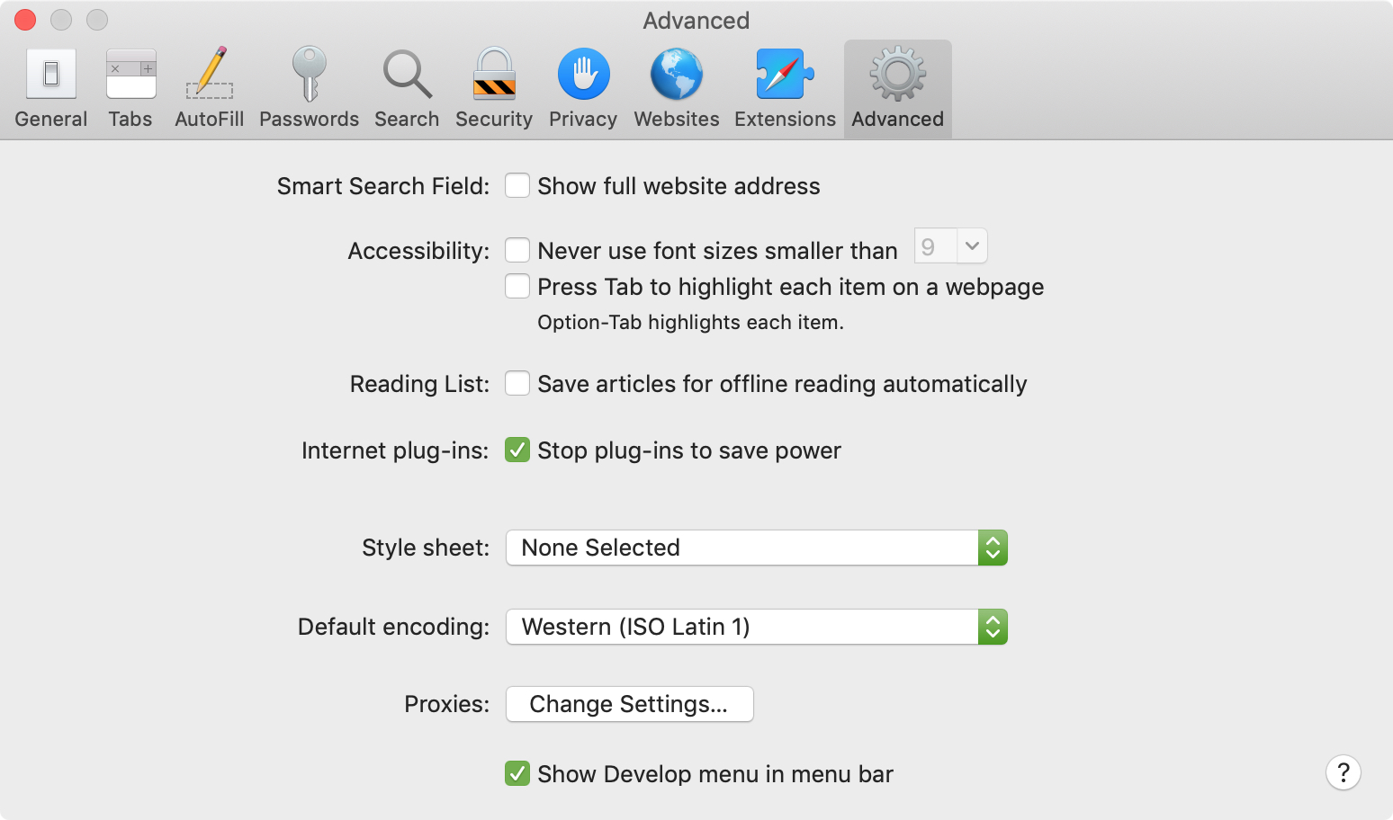 do the search tab on websites for mac